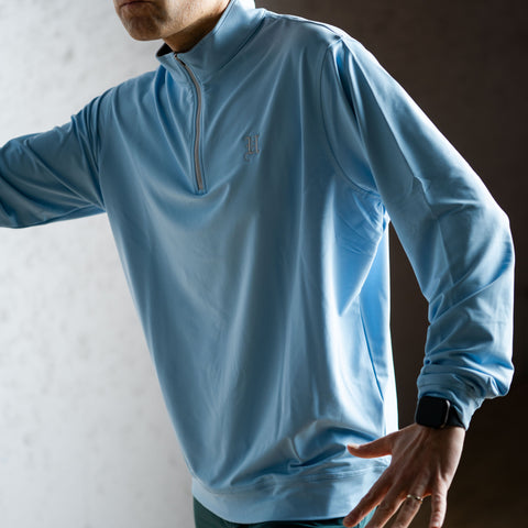 Peter Millar Dry Fit Men's "U" Quarter Zip (P)