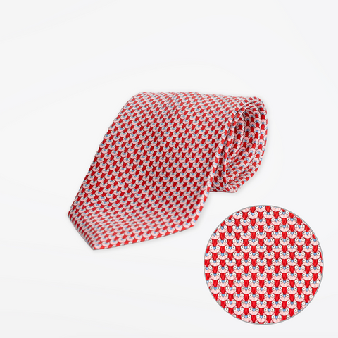 Ferragamo Owl Print Silk Tie