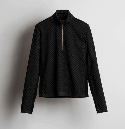 Rhone Apres Houndstooth Seamless 1/4 Zip (P)