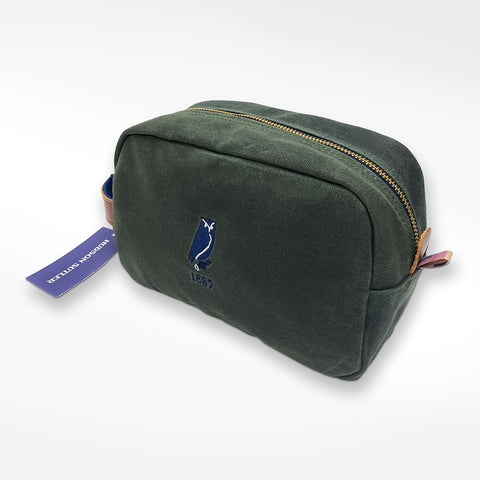 Waxed Canvas & Leather Toiletry Bag