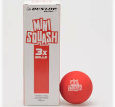 Dunlop Mini Squash Balls "Fun" Red (3 pack)