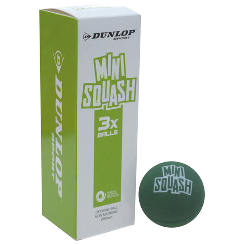 Dunlop Mini Squash Balls "Comp" Green (3 pack)