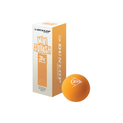 Dunlop Mini Squash Balls "Play" Orange (3pack)